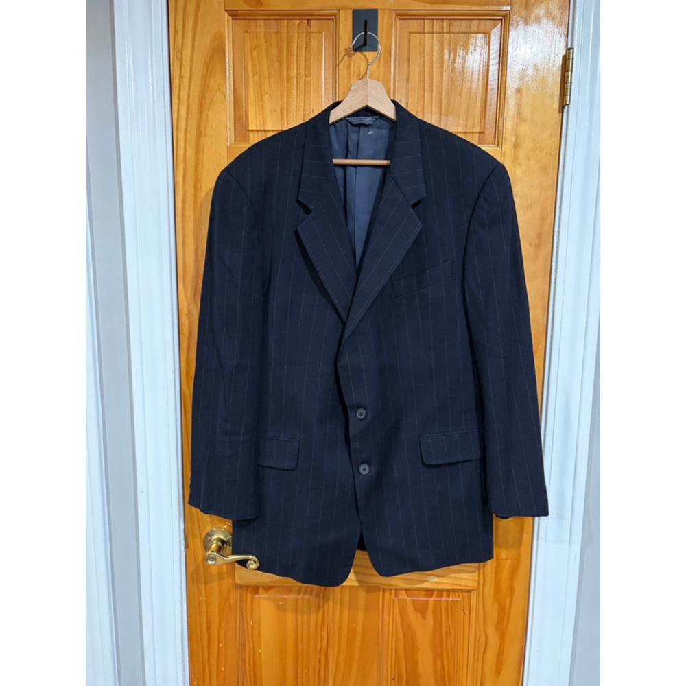 Gieves & Hawkes Savile Row London Wool Pinstripe Blazer Men’s Classic Tailored